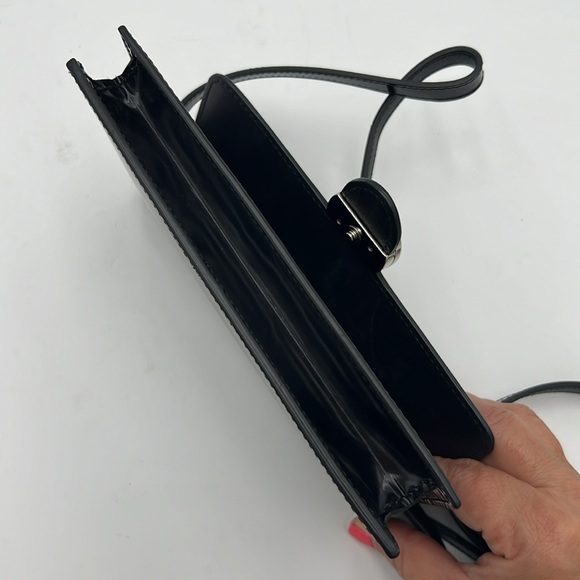 GUCCI GG INTERLOCKING ICON WALLET CROSSBODY BLACK CALFSKIN SILVER TONE HARDWARE - Picture 10 of 16